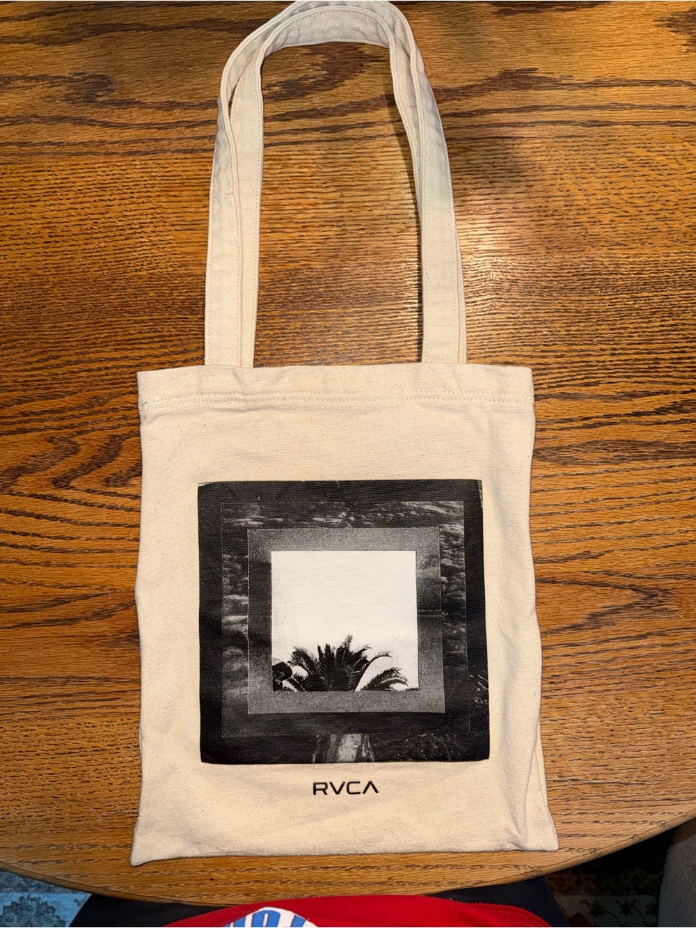 RVCA Natural Canvas Tote with Subtle Logo Tag